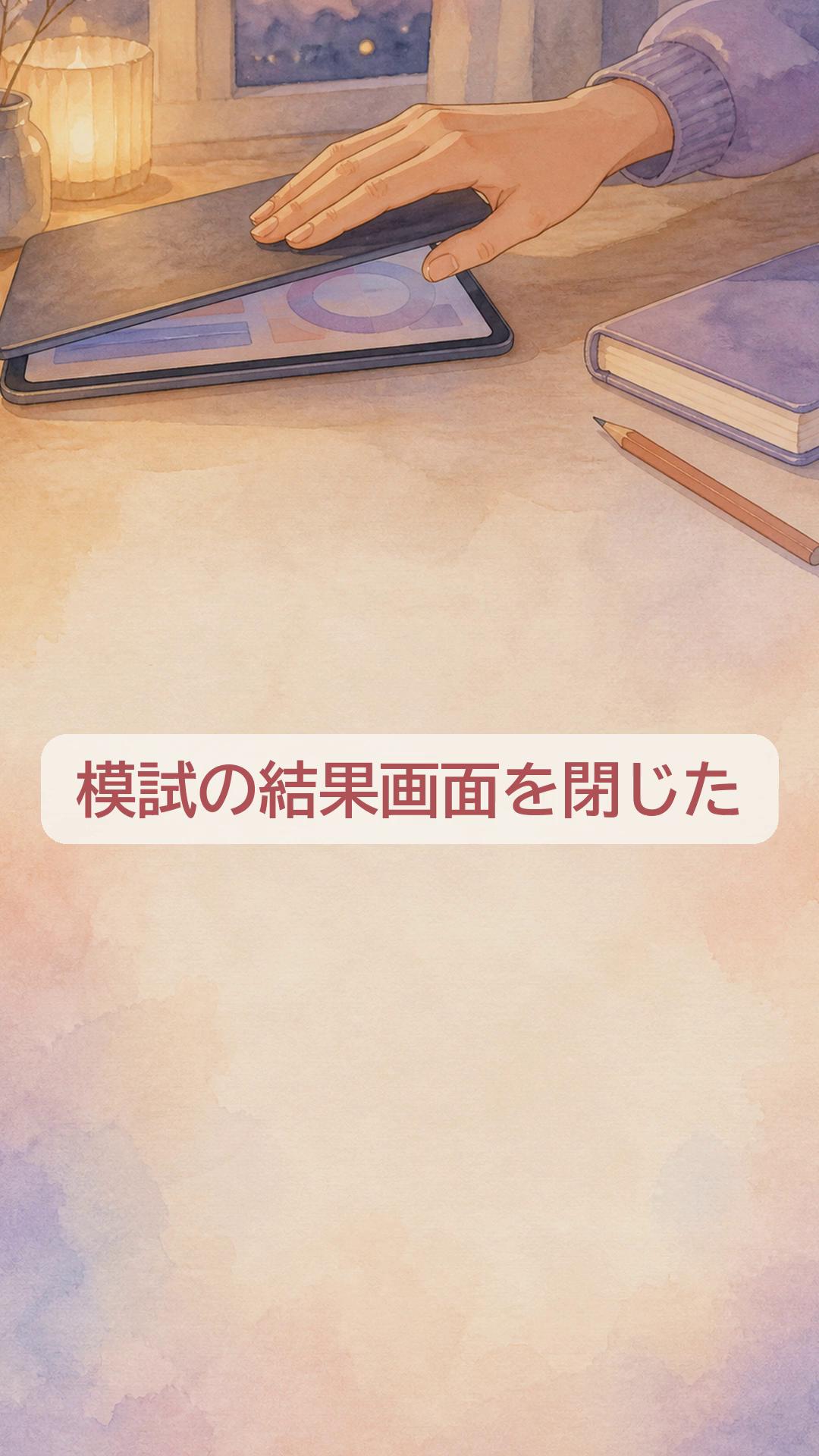 模試の結果画面を閉じたあなたへの動画イメージ